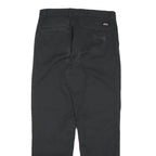 DICKIES Mens Regular Black Cotton Blend Zip Trousers W31 L31 Durable Workwear