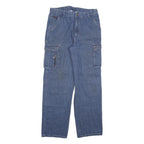 G TWENTY K TEX Mens Jeans Blue Regular Cargo Denim W31 L31 Zip Pockets