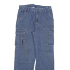 G TWENTY K TEX Mens Jeans Blue Regular Cargo Denim W31 L31 Zip Pockets
