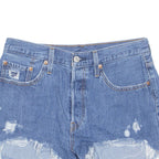 LEVI'S Cut Off 501 Womens Denim Shorts Blue M W30
