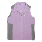 COTTON TRADERS Womens Lilac & Grey Sleeveless Zip Jacket M Polyester Blend