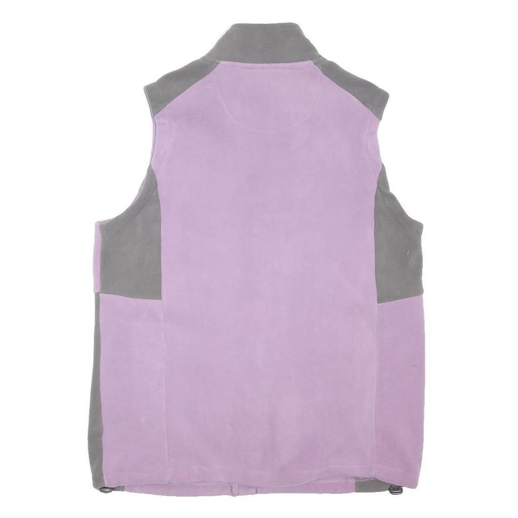 COTTON TRADERS Womens Lilac & Grey Sleeveless Zip Jacket M Polyester Blend
