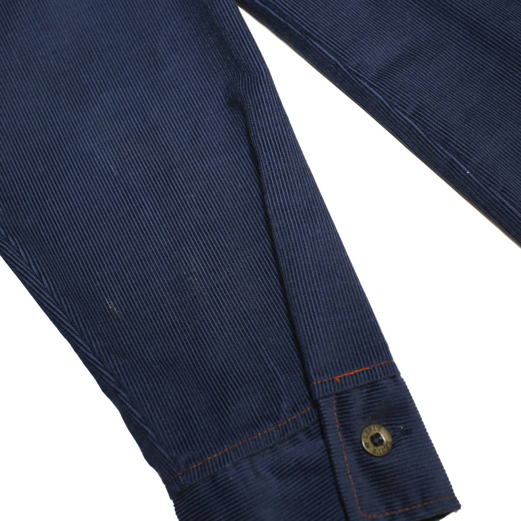 LEVI'S Panatela Mens Blue Plain Shirt L Button Detail Cotton Blend Casual