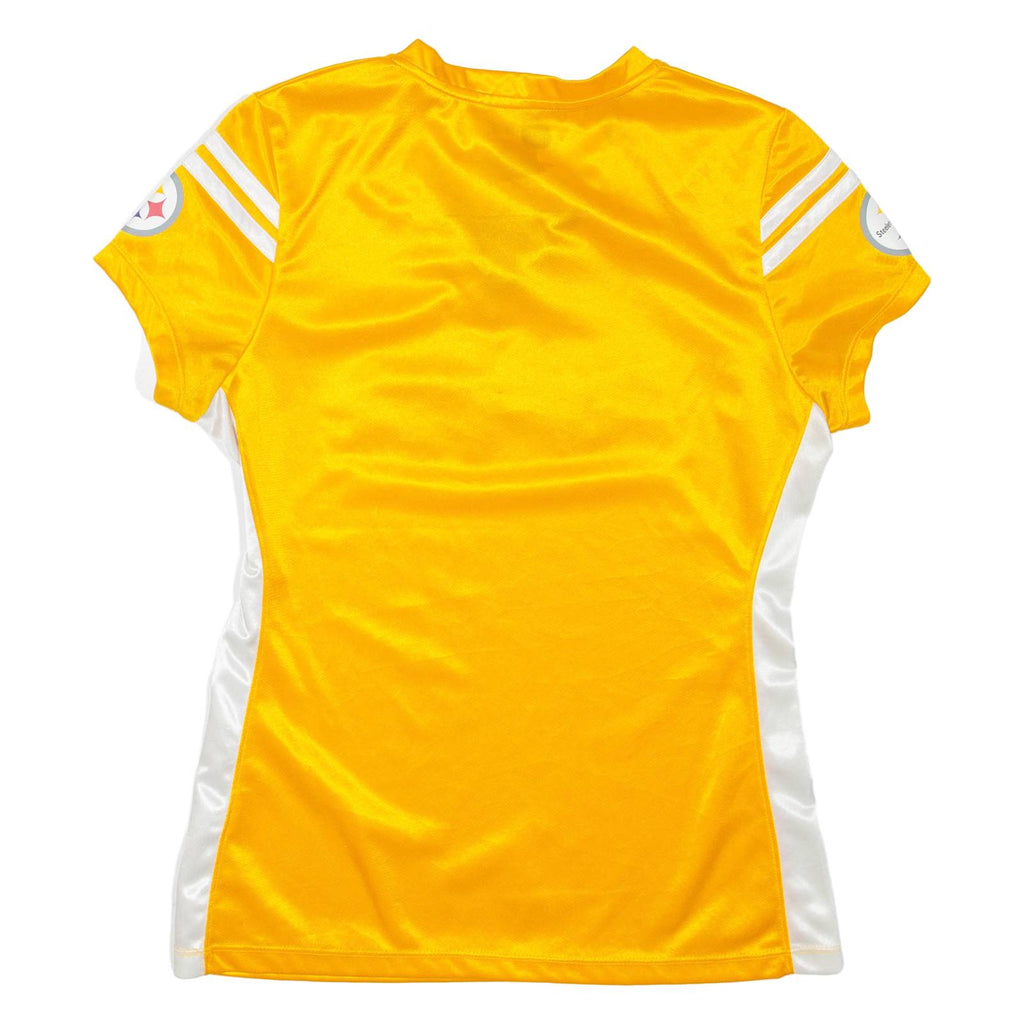 Pittsburgh Steelers Womens Football Shirt Jersey Yellow USA V-Neck S
