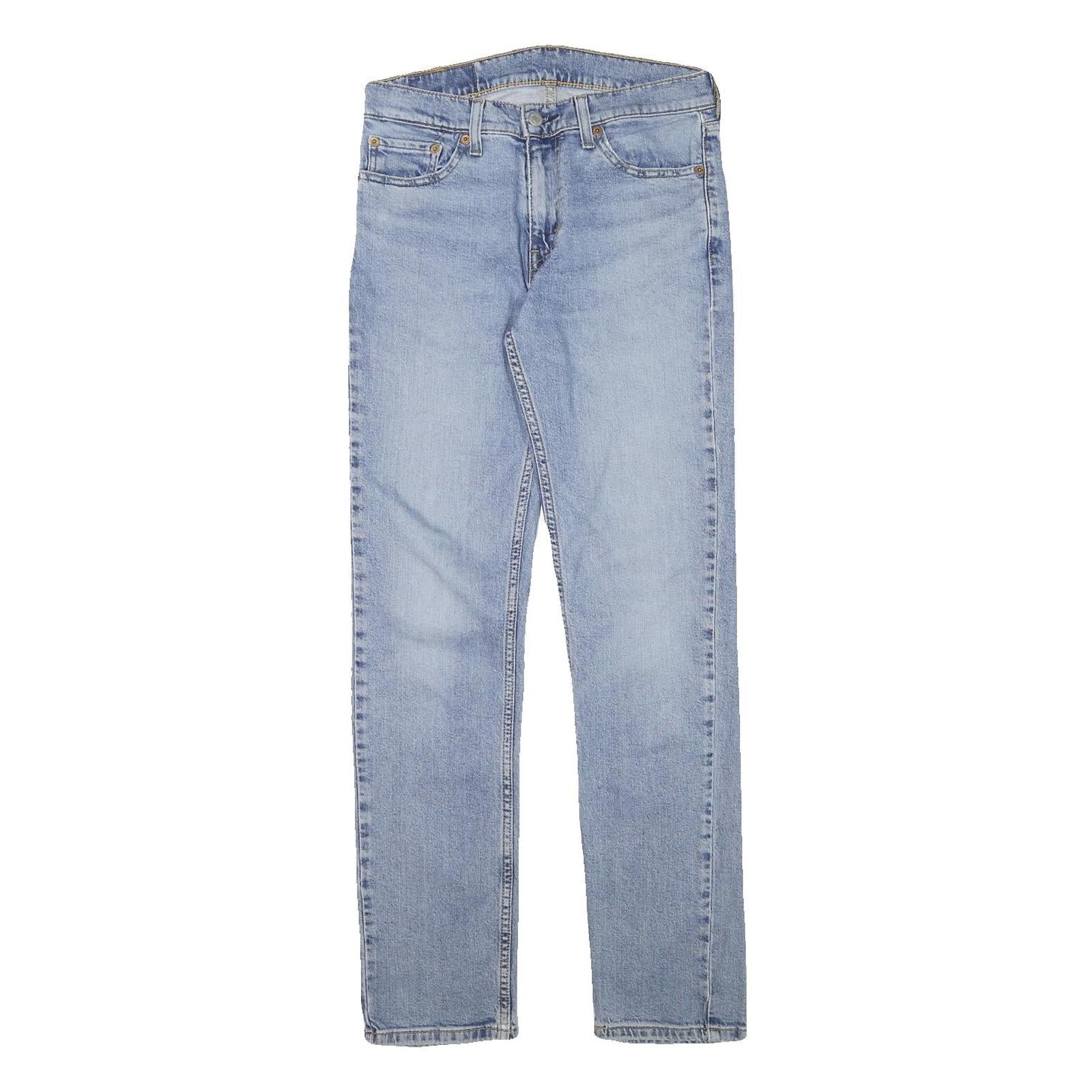 LEVI'S 511 Mens Slim Blue Denim Light Wash W29 L32 Slim Fit Zip Jeans