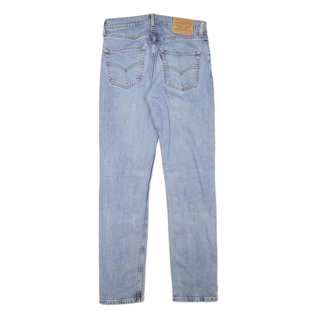 LEVI'S 511 Mens Slim Blue Denim Light Wash W29 L32 Slim Fit Zip Jeans