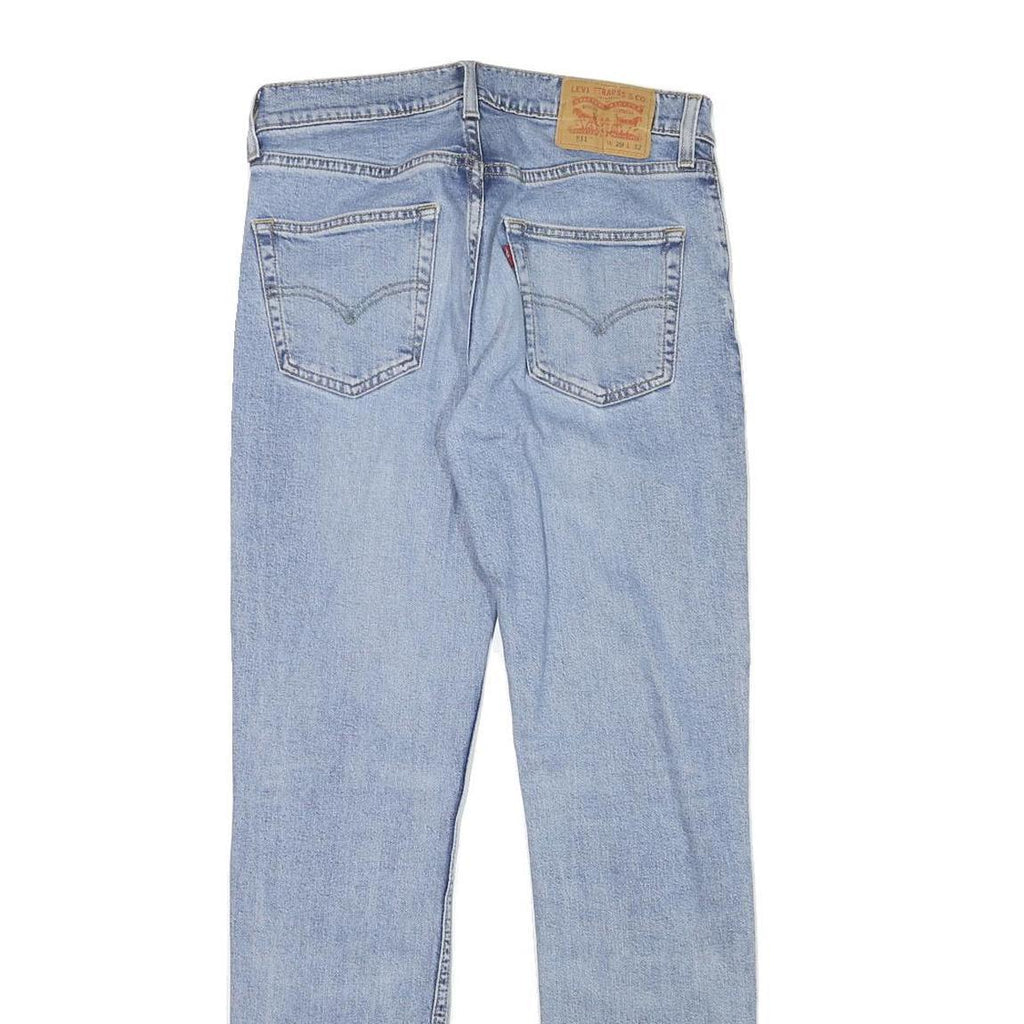 LEVI'S 511 Mens Slim Blue Denim Light Wash W29 L32 Slim Fit Zip Jeans