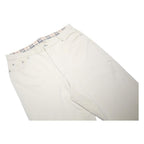 BURBERRY Womens Woven Cream Regular Straight Trousers W32 L31 Classic Zip