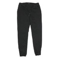 JEANEOLOGIE Mens Black Regular Fit Drawstring Cotton Blend Trousers W30 L29