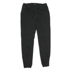 JEANEOLOGIE Mens Black Regular Fit Drawstring Cotton Blend Trousers W30 L29