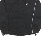 STARTER Mens Black Blue Stripe Track Jacket S Polyester Blend Lightweight Zip