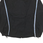 STARTER Mens Black Blue Stripe Track Jacket S Polyester Blend Lightweight Zip