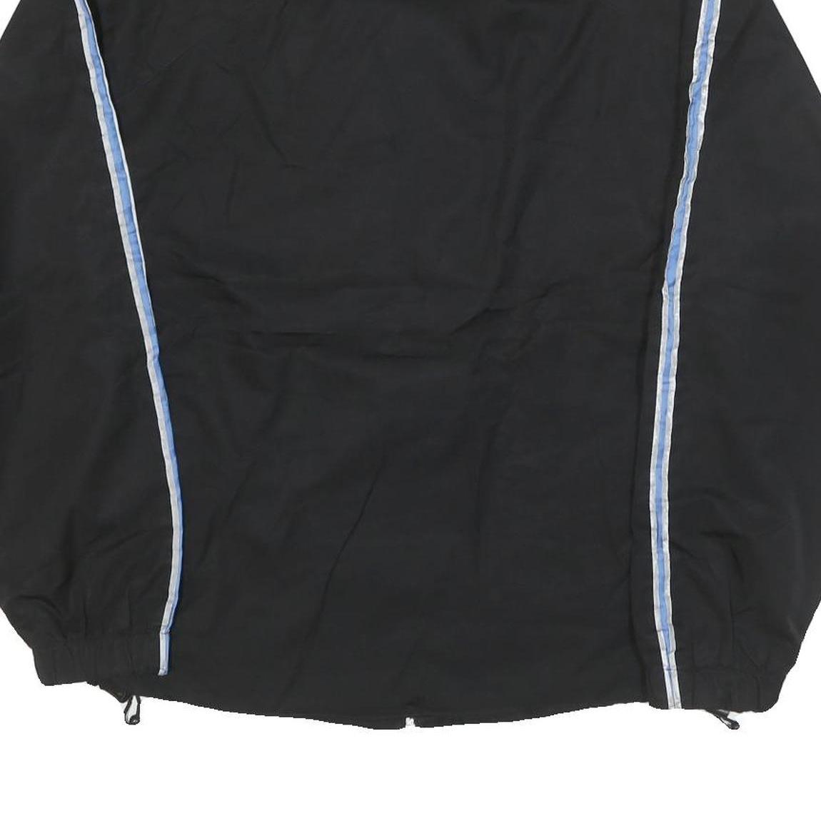 STARTER Mens Black Blue Stripe Track Jacket S Polyester Blend Lightweight Zip