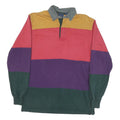 Cambridge Classics Mens Multicolour Long Sleeve Block Stripe Polo Shirt M Cotton