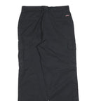DICKIES Mens Cotton Blend Black Relaxed Straight Trousers W32 L32 Workwear