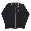 ADIDAS Mens Black & Grey Zip Jacket L Polyester Blend Sports Casual