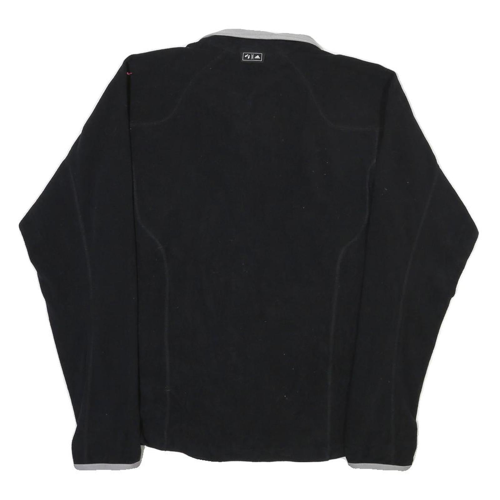 ADIDAS Mens Black & Grey Zip Jacket L Polyester Blend Sports Casual