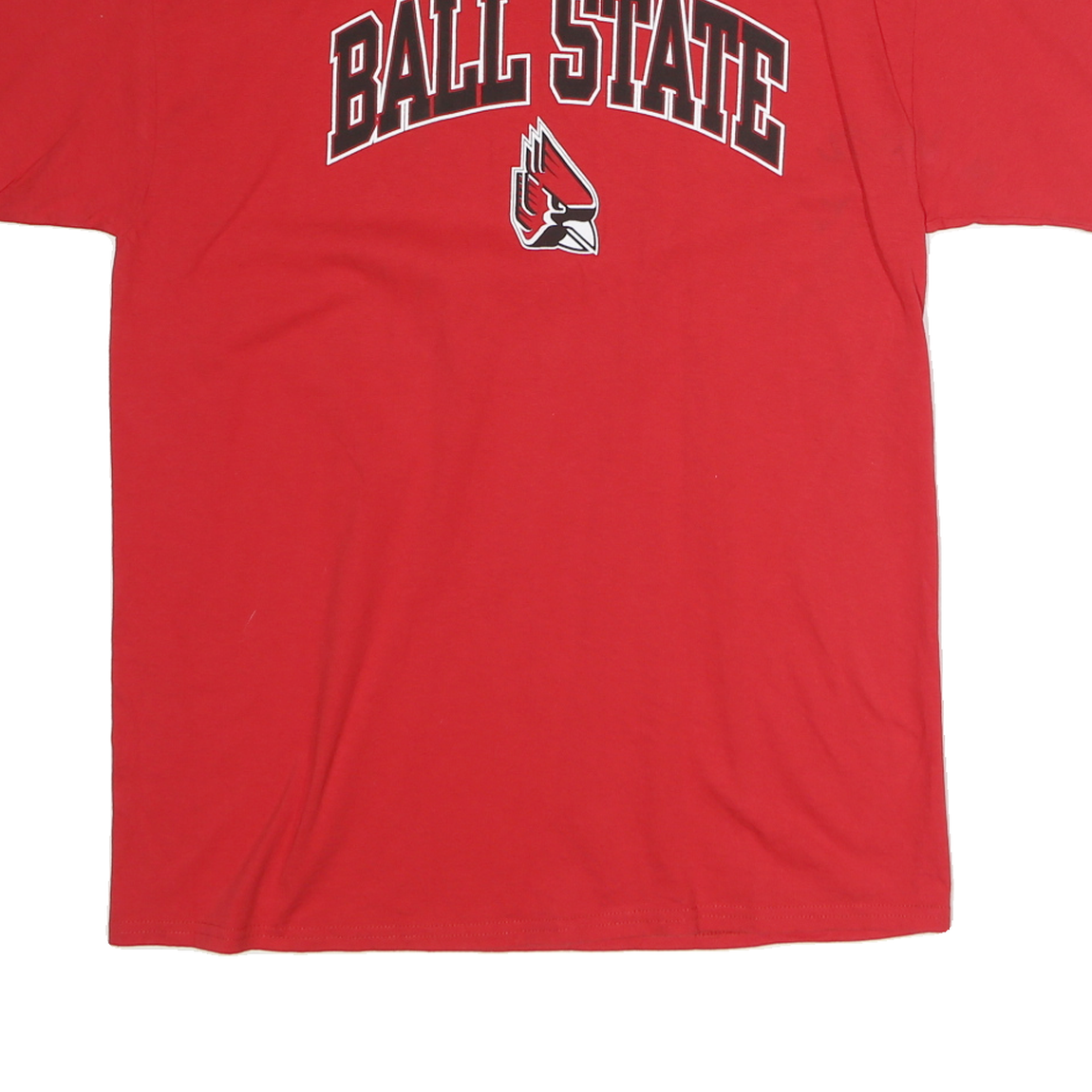 RUSSELL ATHLETIC Mens Red Ball State Graphic T-Shirt M Short Sleeve Crew Neck