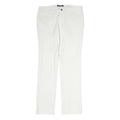 CHAPS Womens Cotton Blend White Slim Straight Trousers W32 L30 Casual Zip