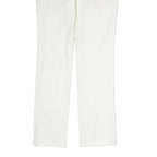 CHAPS Womens Cotton Blend White Slim Straight Trousers W32 L30 Casual Zip