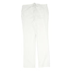 CHAPS Womens Cotton Blend White Slim Straight Trousers W32 L30 Casual Zip