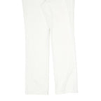 CHAPS Womens Cotton Blend White Slim Straight Trousers W32 L30 Casual Zip