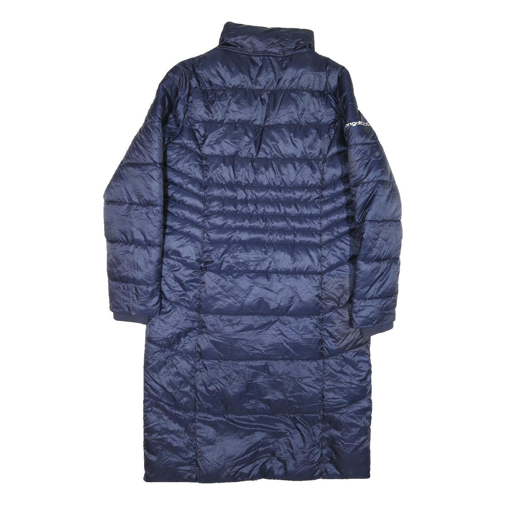 KANGAROOS Womens Navy Blue Puffer Jacket L Polyester Blend Long Sleeve Zip Coat