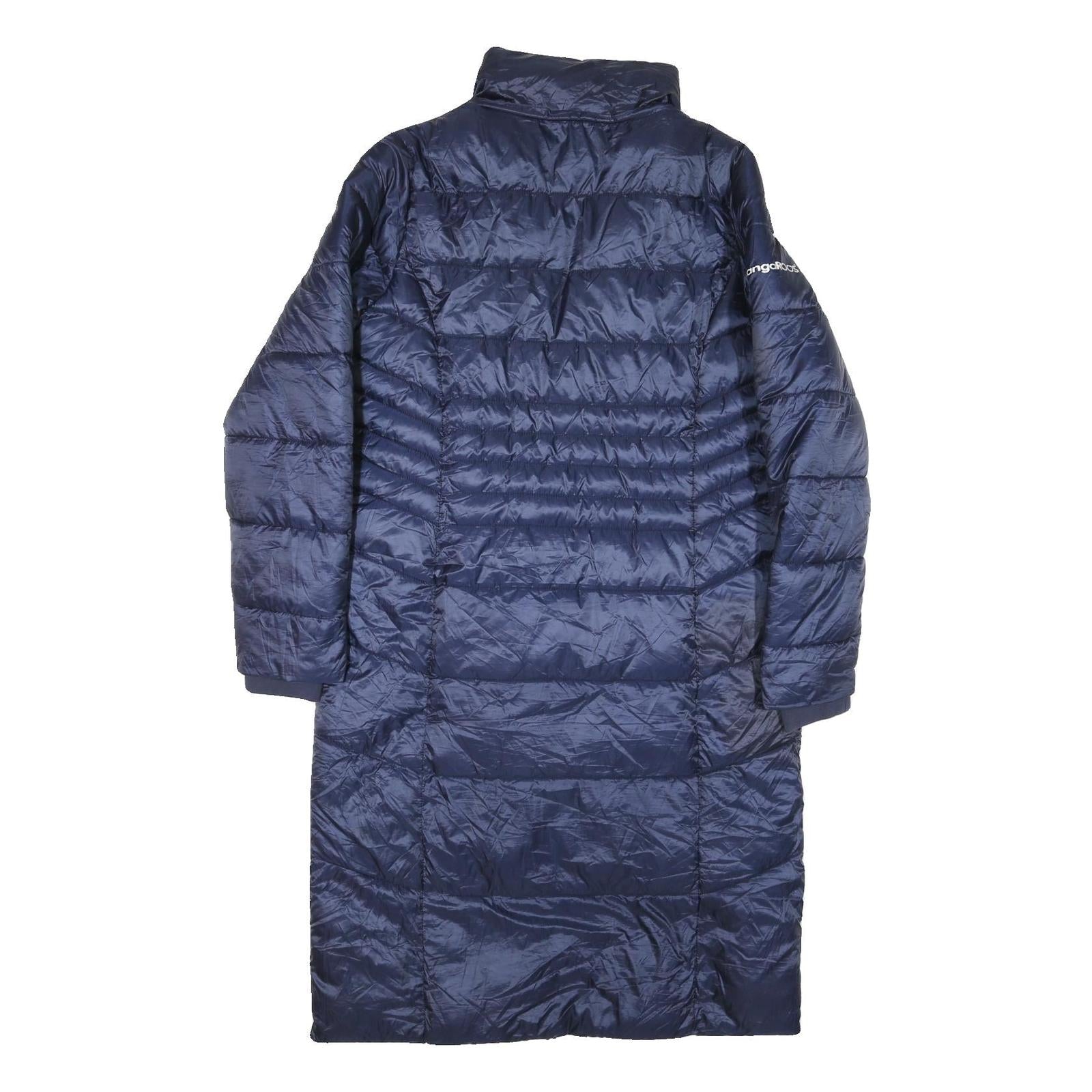 KANGAROOS Womens Navy Blue Puffer Jacket L Polyester Blend Long Sleeve Zip Coat
