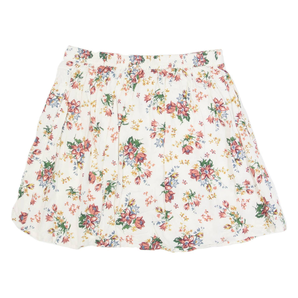 SUPERDRY Womens Straight Skirt Cream Short Floral XS
