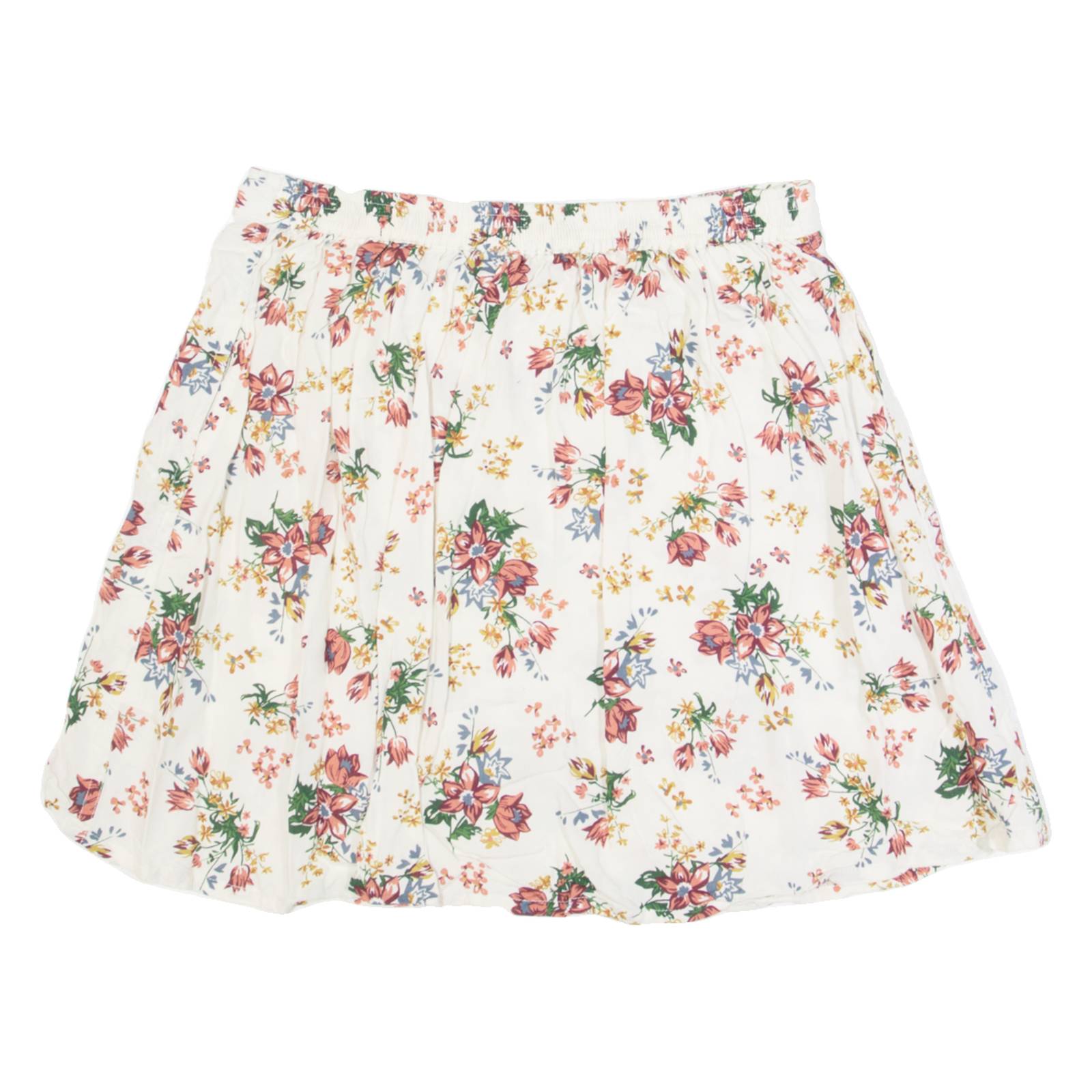 SUPERDRY Womens Straight Skirt Cream Short Floral XS