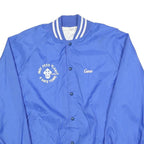 Womens Blue Button Polyester Casual Jacket XL Plain Comfortable Lightweight