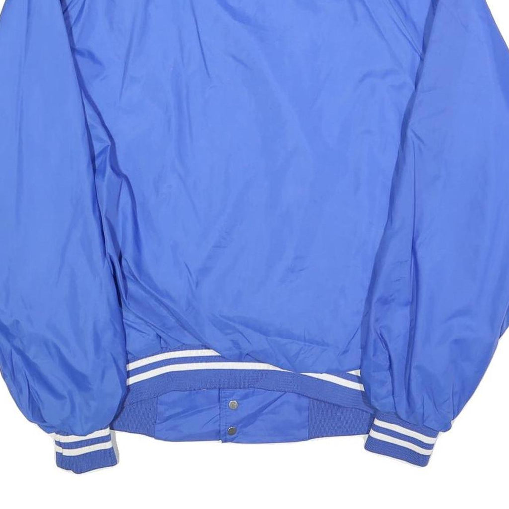 Womens Blue Button Polyester Casual Jacket XL Plain Comfortable Lightweight