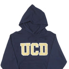 Mens Navy Blue UCD Cotton Blend Pullover Hoodie S Casual Sweatshirt