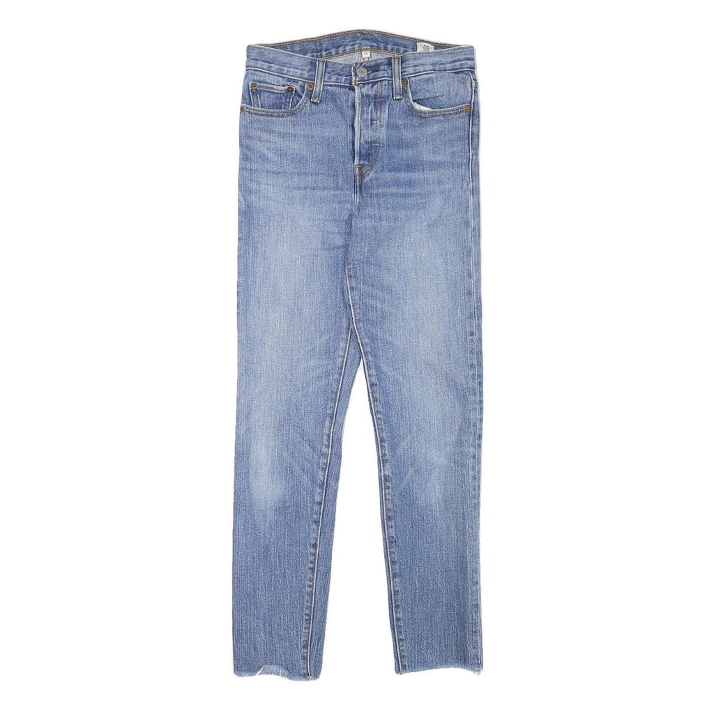 LEVI'S Womens Slim Blue Denim Light Jeans W26 L27 Button Cotton Blend