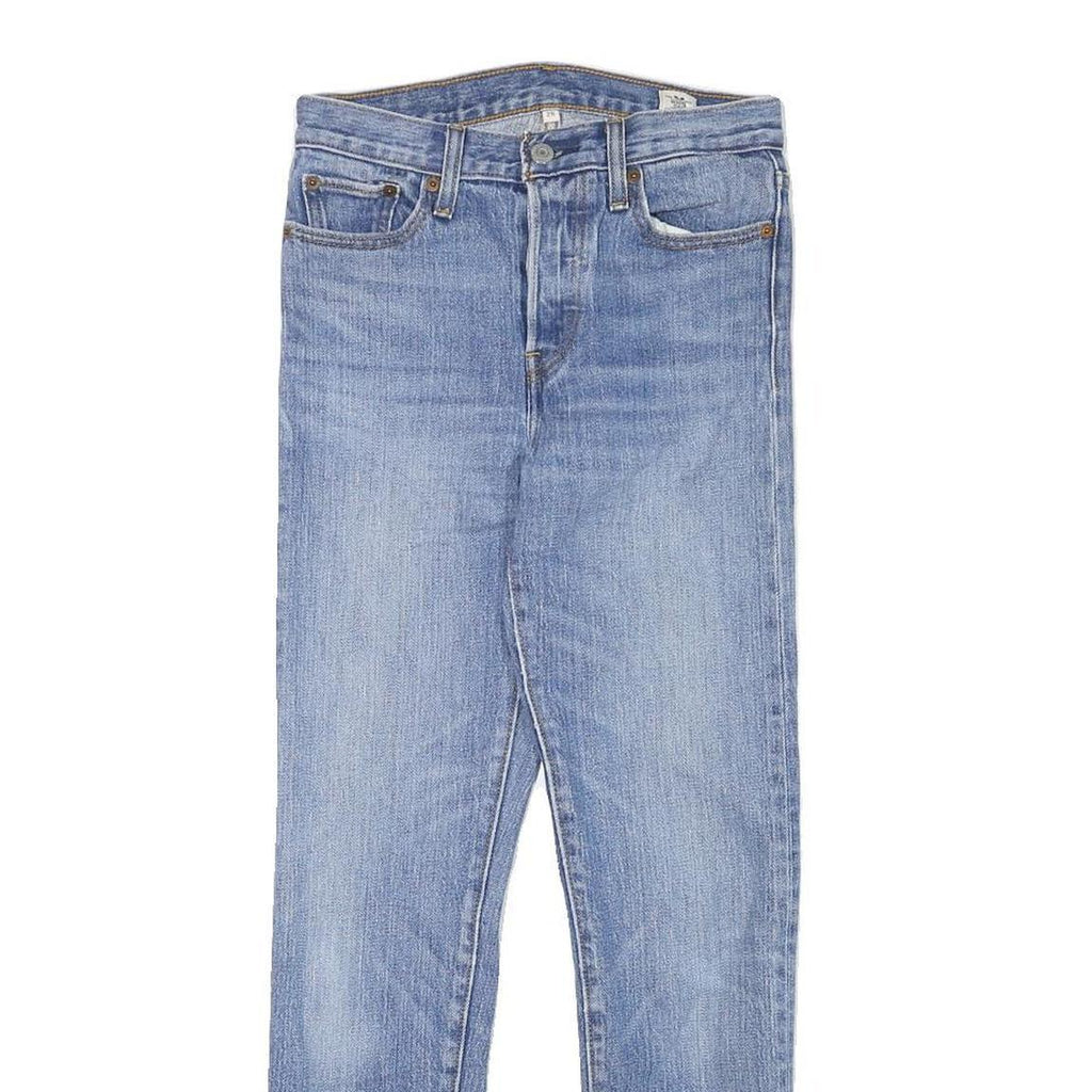 LEVI'S Womens Slim Blue Denim Light Jeans W26 L27 Button Cotton Blend