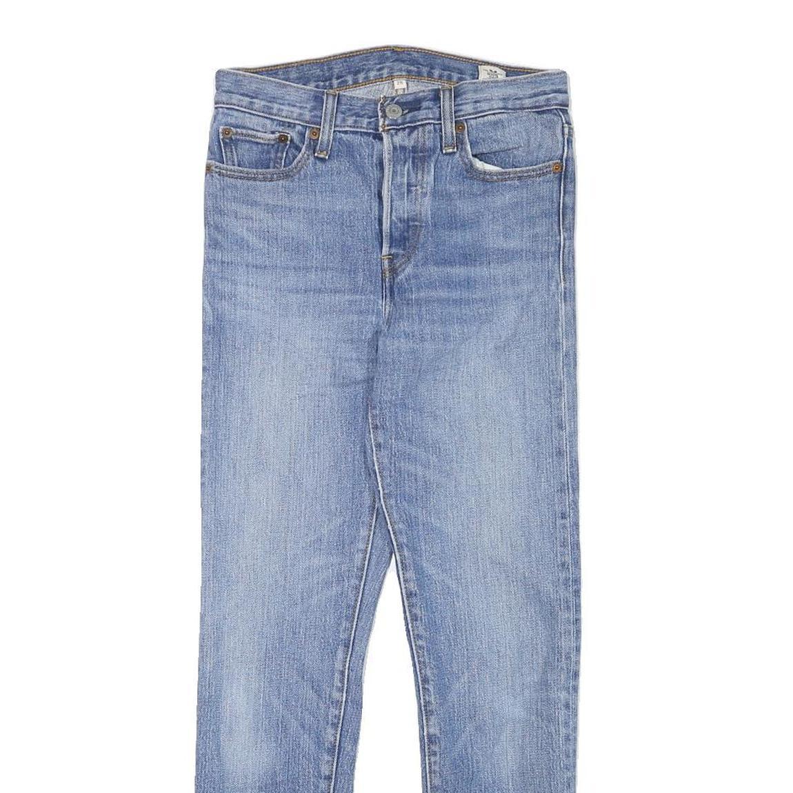 LEVI'S Womens Slim Blue Denim Light Jeans W26 L27 Button Cotton Blend