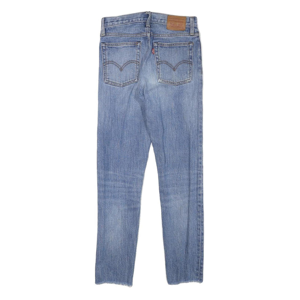 LEVI'S Womens Slim Blue Denim Light Jeans W26 L27 Button Cotton Blend