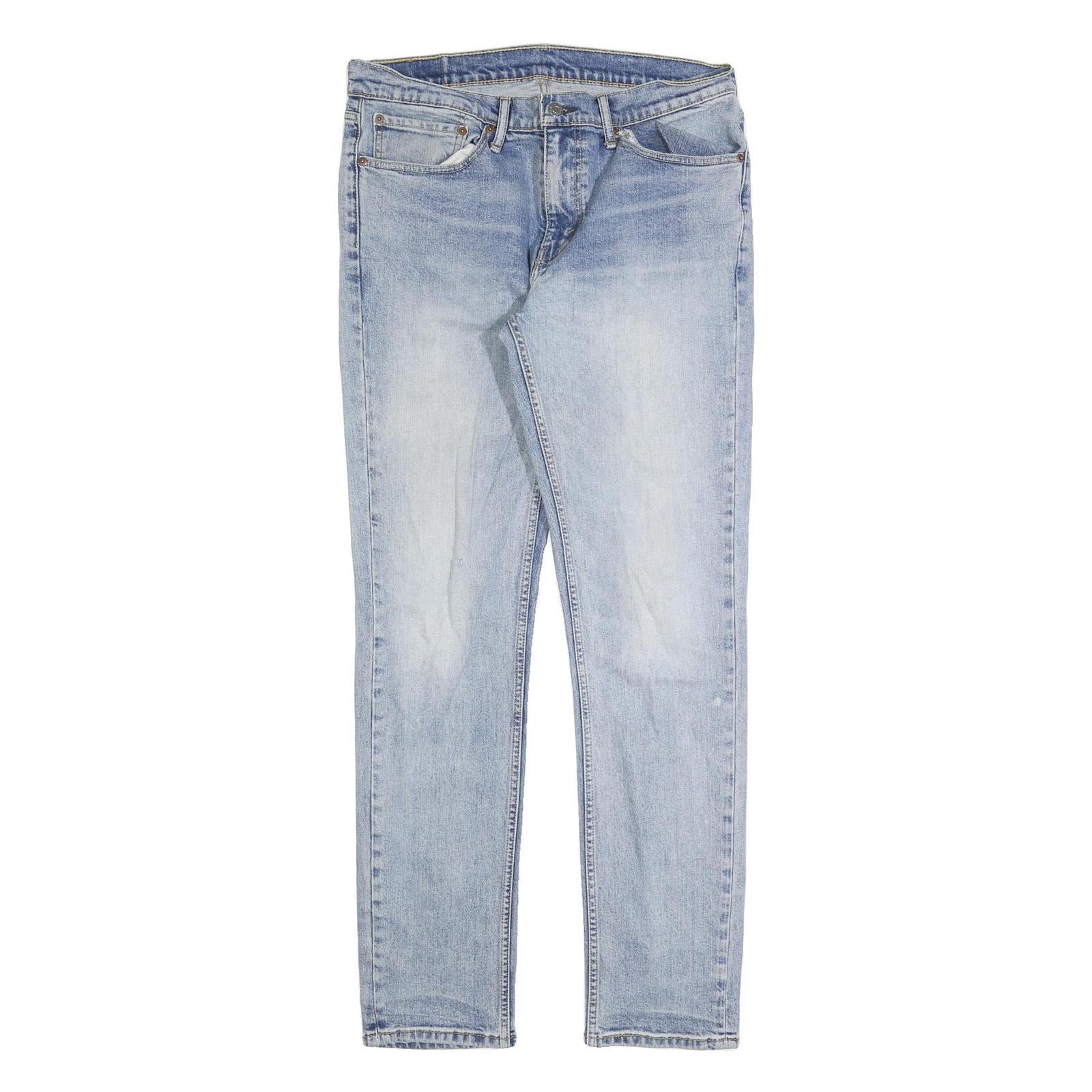 LEVI'S Mens Slim Blue Denim Light W34 L34 Jeans Zip Closure Comfort Style