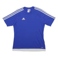 ADIDAS Mens Blue & White Graphic T-Shirt M Short Sleeve Crew Neck Sportswear