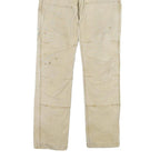 CARHARTT Mens Cotton Blend Beige Regular Fit Button Closure W32 L34 Trousers