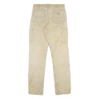 CARHARTT Mens Cotton Blend Beige Regular Fit Button Closure W32 L34 Trousers