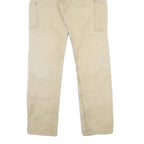 CARHARTT Mens Cotton Blend Beige Regular Fit Button Closure W32 L34 Trousers