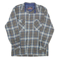 BACK PACKER Mens Beige & Blue Check Shirt M Classic Casual Button-Up