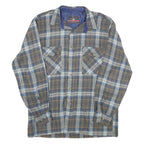 BACK PACKER Mens Beige & Blue Check Shirt M Classic Casual Button-Up