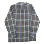 BACK PACKER Mens Beige & Blue Check Shirt M Classic Casual Button-Up