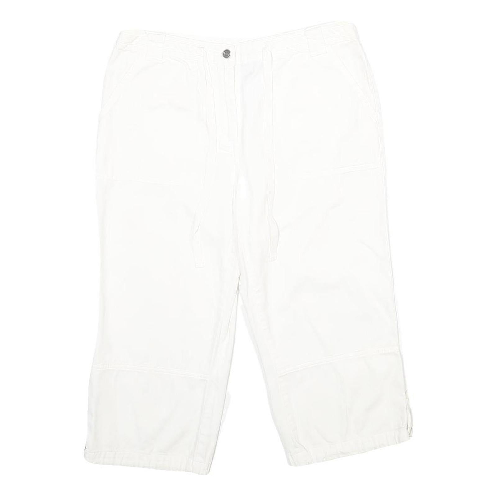 STYLE & CO Womens Shorts White Casual Cotton UK 10 W30 Summer Comfort