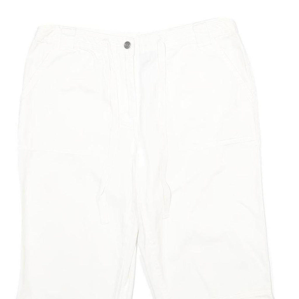 STYLE & CO Womens Shorts White Casual Cotton UK 10 W30 Summer Comfort