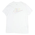 NIKE Mens White Colourful Logo Graphic T-Shirt L Short Sleeve Crew Neck
