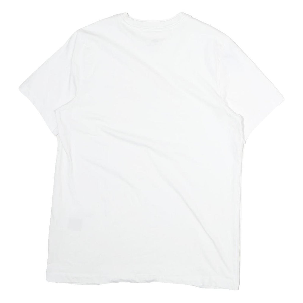 NIKE Mens White Colourful Logo Graphic T-Shirt L Short Sleeve Crew Neck