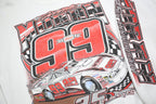LEE Mens White Donnie Moran 99 Racing Pullover Sweatshirt 2XL Cotton Blend